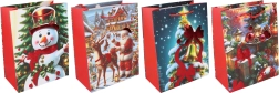 dárková taška vánoční M 26 × 32 × 10 cm