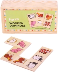 Bigjigs Toys dřevěné domino – farma