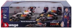 bburago 1:43 formula 1 red bull racing rb20 4-pack (2024) – verstappen a perez