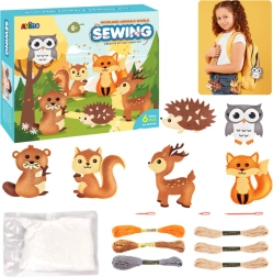 Kreativní sada filcové vyšívání lesní zvířátka 6 ks