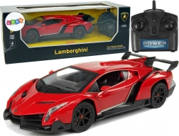 Závodní auto R/C 1:24 Lamborghini Veneno červené s LED světly