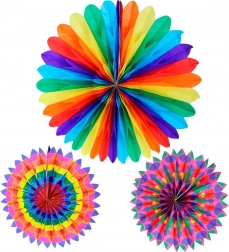Papírová závěsná dekorace 50 cm – mix barev