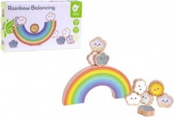 Dřevěná balanční duha s mraky