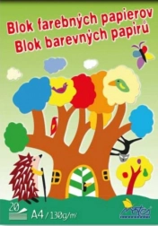 Skicák A4 s barevnými listy 20 ks