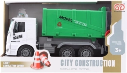 Popelářské auto na baterie se světly a zvuky