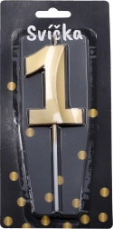 Párty svíčka číslo 1 zlatá