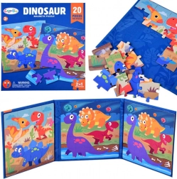 Magnetická knížka puzzle dinosauři, 40 dílků