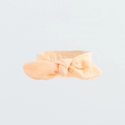Mušelínová dětská čelenka New Baby Leny Peach 12–18 měsíců