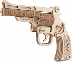 Woodcraft dřevěné 3D puzzle revolver