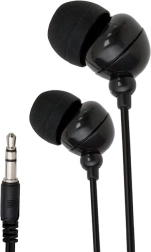 Černá sluchátka do uší s 3,5mm jackem