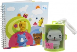 Inky Dinks zápisník a klíčenka s razítkem Tiskáček