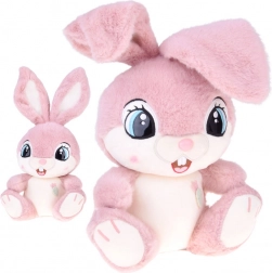 Plyšový králíček Malinka 40 cm – růžový mazlíček s ohebnými oušky