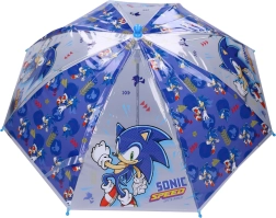 Dětský průhledný deštník Sonic Rainy Days, modrý