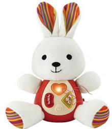 Interaktivní plyšový králíček pro nejmenší s efekty 22 cm