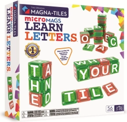 MAGNA-TILES magnetická stavebnice microMAGS písmena, 56 dílků