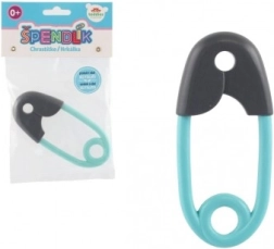 Dětské chrastítko špendlík šedotyrkysové