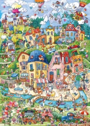 puzzle heye happy town: dobré ráno! 1000 dílků