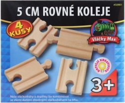 Vláčky Max rovné koleje spojky 5 cm - 4 ks