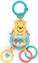 Bright Starts chrastítko a kousátko na C-kroužku Winnie the Pooh Busy Bear