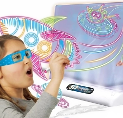 WOOPIE Magnetická 3D Tabule s LED Podsvícením pro Kreslení
