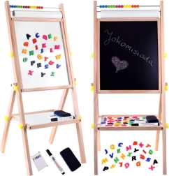 Dřevěná magnetická tabule 3v1 pro děti