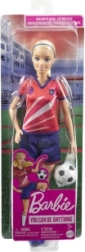 Barbie fotbalistka v červeném dresu