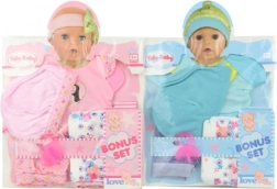 Oblečení pro panenku 40 cm s plenou a dudlíkem