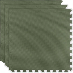 Pěnová podložka HUMBI 180 × 60 cm – velké voděodolné puzzle, bezpečné, 3 ks, khaki