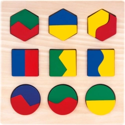 Bino dřevěné puzzle geometrické tvary