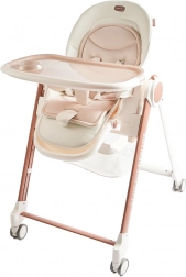 Jídelní židlička s kolečky hnědá 2Kids Toys