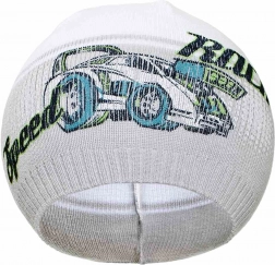 podzimní dětská čepička new baby racing šedá