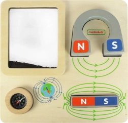 Masterkidz magnetická vzdělávací tabule s kompasem Montessori