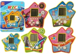 Kapesní elektronická hra tetris ve tvaru hvězdy – žlutá