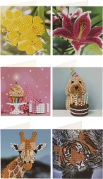 Diamantové malování – přání 13 × 13 cm (sada 2 ks)