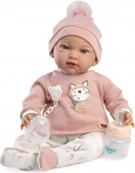 Guca Ada – zátěžová realistická panenka miminko s měkkým látkovým tělem 42 cm
