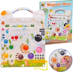 Magnetická vzdělávací tabulka s labyrintem – učení barev a počítání