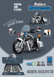 Policejní motorka se světelnými a zvukovými efekty