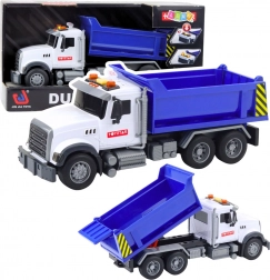 Nákladní sklápěč s pohyblivou korbou, světly a zvuky – modrý