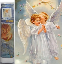 Diamantové malování Andělé na nebi 30x40 cm