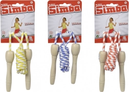 Skákací lano Simba Be Active s dřevěnými rukojeťmi 230 cm