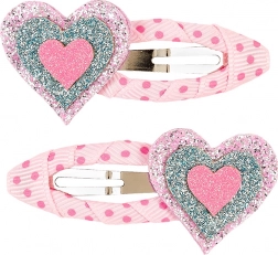 Sponky do vlasů se srdíčky - 2 ks