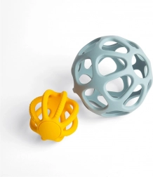 aktivní silikonové míče BIGJIGS TOYS pro miminka (sada 2 ks)