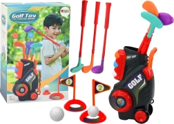 Dětská sada mini golfu s vozíkem na kolečkách