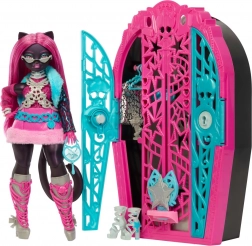 Monster High Strasidelná tajemství Catty Noir – hračka s šatníkem a překvapeními