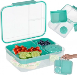 Lunch box s přihrádkami 2200 ml, mátový
