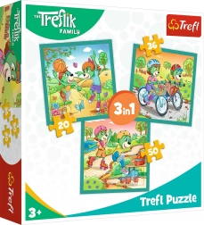 Puzzle Treflíci 3v1 – seznamte se s Treflíky (20, 36 a 50 dílků)