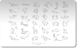 Podložka na stůl z polypropylenu Origami Animals 60 × 45 cm