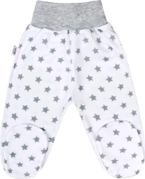 Kojenecké polodupačky New Baby Classic II šedé s hvězdičkami