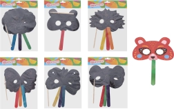 Vyškrabovací masky zvířátek – kreativní set 3 ks