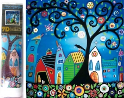 Diamantové malování 7D Pohádkové město 30 × 30 cm